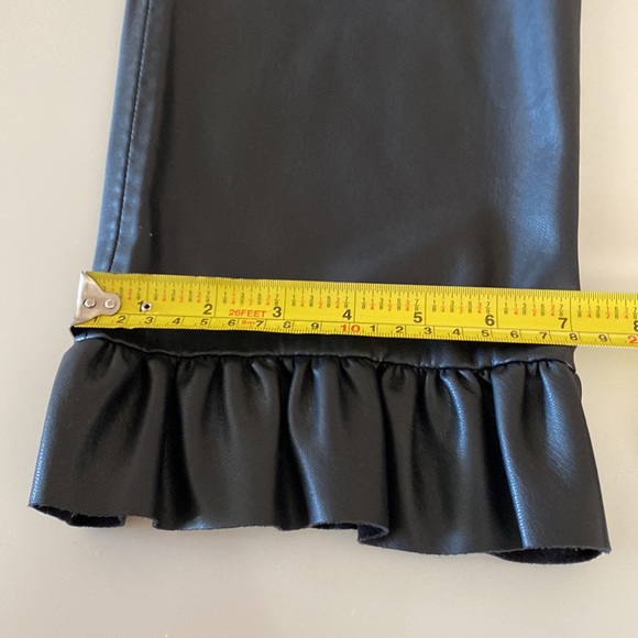 Zara black faux leather capris. Size medium, measurements are in photos posted. - Picture 10 of 12